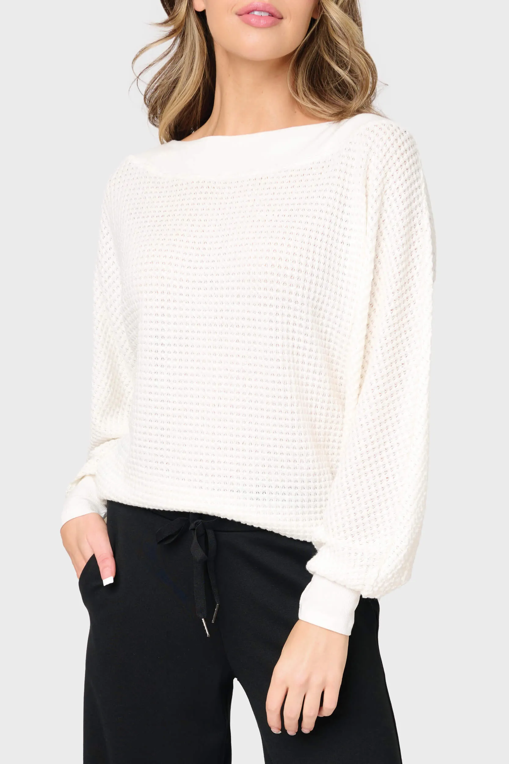 Wheels Up Open Weave Sweater