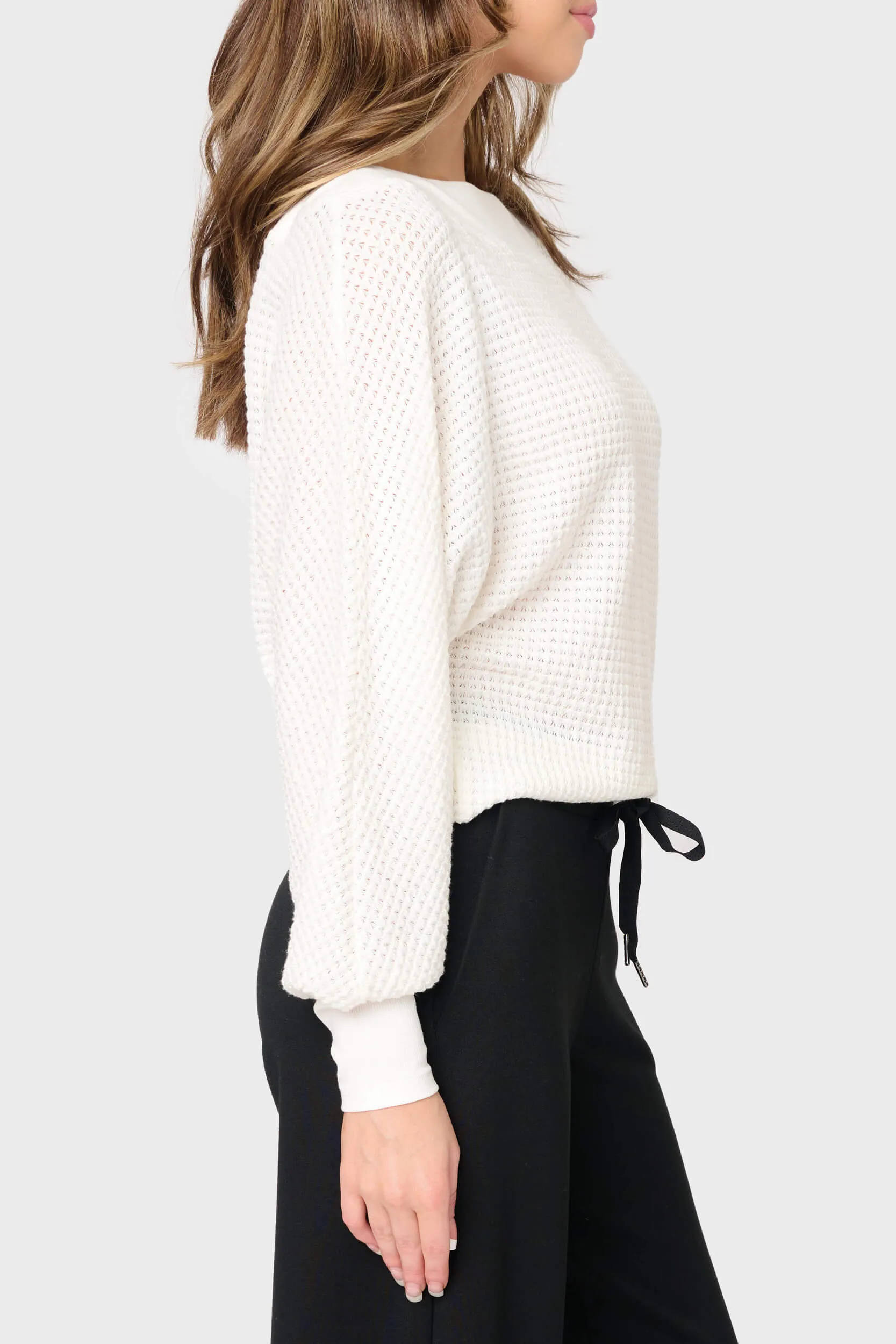 Wheels Up Open Weave Sweater