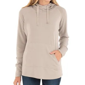 Women's Bamboo Lightweight Fleece Pullover Hoodie - Dune