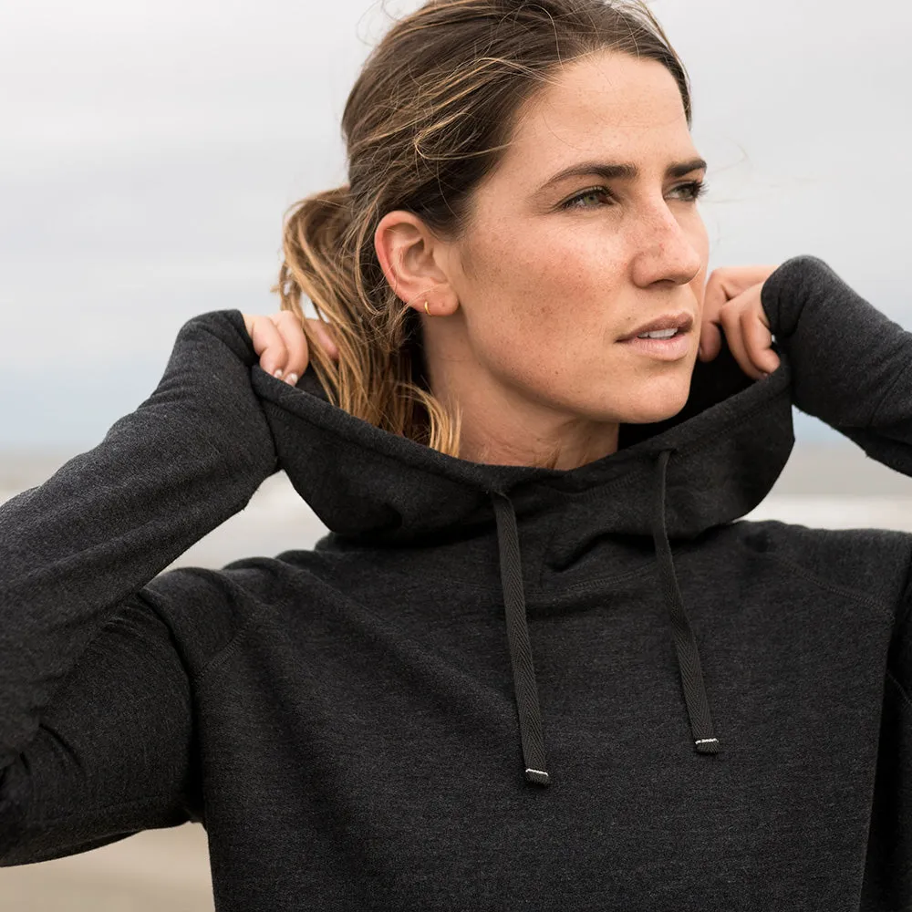 Women's Bamboo Lightweight Fleece Pullover Hoodie - Dune