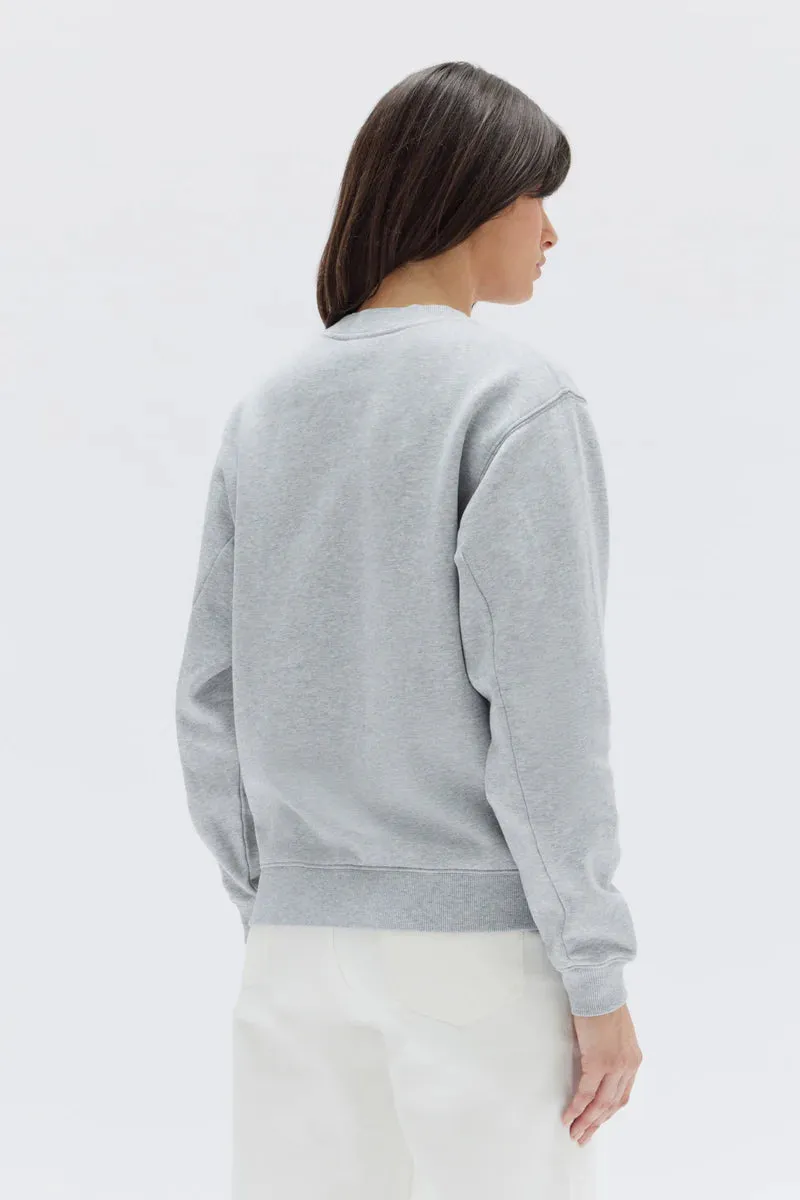 Womens Stacked Fleece Grey MRL/WHT