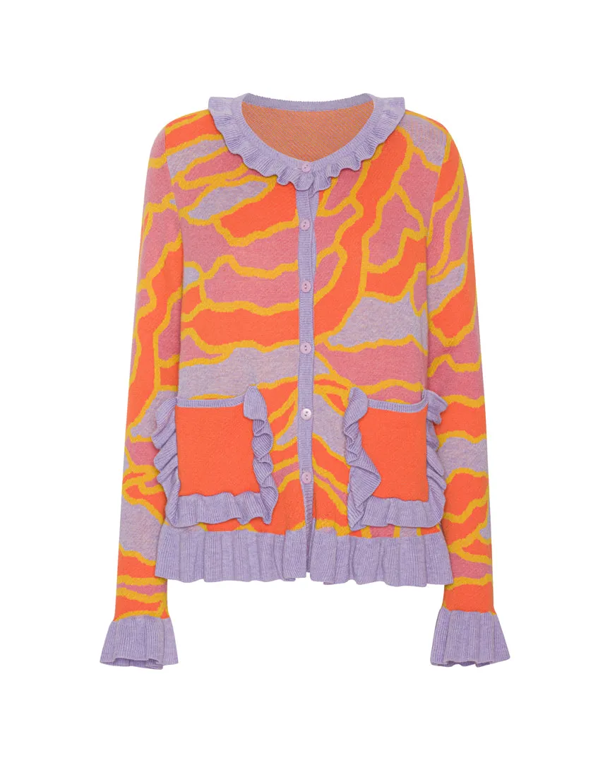 Zuri Knit Cardigan - Orange